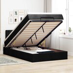 vidaXL Lit ottoman avec matelas et LED noir 120x190 cm tissu