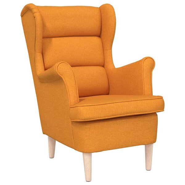 vidaXL Fauteuil jaune foncé 74x84x100 cm tissu