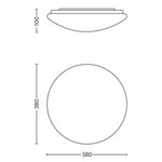 Philips plafonnier led myliving suede blanc 20 w 318023116