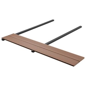 vidaXL Planche de terrasse 4 pièces Marron Clair WPC