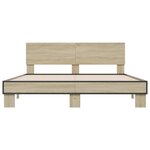 vidaXL Cadre de lit sans matelas chêne sonoma 160x200 cm