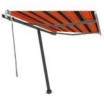 vidaXL Auvent manuel rétractable sur pied 350x250 cm Orange et marron