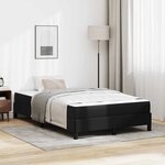 vidaXL Lit avec matelas Noir 120 x 200 cm Faux cuir