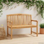 vidaXL Banc en Bois Sculpté en Rose 114 x 60 5 x 95 cm Naturel