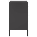 vidaXL Tables de chevet 2 Pièces noir 36x39x68 cm acier