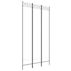 vidaXL Cloison de séparation 3 panneaux Blanc 120x220 cm Tissu
