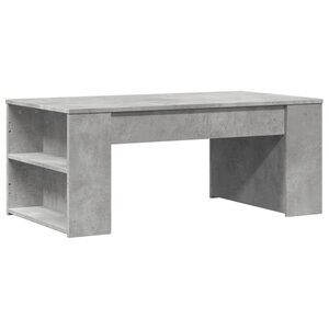 vidaXL Table basse gris béton 102x55x42 cm bois d'ingénierie