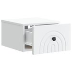 vidaXL Cabinet de chevet mural 2 Pièces Blanc 33 x 34 5 x 20 cm