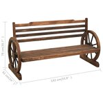 vidaXL Banc de jardin 142 cm Bois de sapin massif