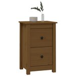 vidaXL Table de chevet Marron miel 40x35x61 5 cm Bois de pin solide