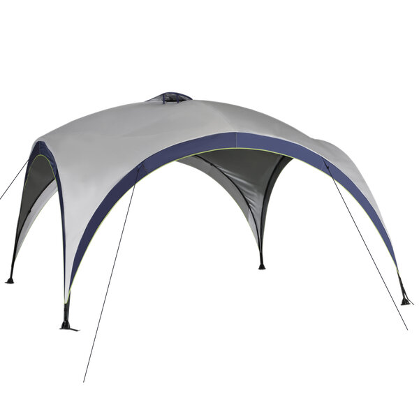 Tonnelle barnum contemporain en dôme dim. 4L x 4l x 2 5H m métal époxy polyester haute densité 190T gris