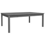 vidaXL Table de jardin gris 121x82 5x45 cm bois massif de pin