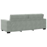 vidaXL Ensemble de Canapés 3 Pièces Gris 220 x 78 x 84 cm Velours