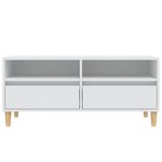 vidaXL Meuble TV blanc 100x34 5x44 5 cm bois d'ingénierie