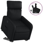 vidaXL Fauteuil inclinable Noir Similicuir