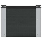 vidaXL Jardinière surélevée Noir 50 x 30 x 36 cm WPC et Aluminium