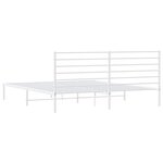 vidaXL Cadre de lit métal sans matelas et tête de lit blanc 183x213 cm