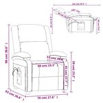vidaXL Fauteuil électrique de massage Crème Velours