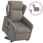 vidaXL Fauteuil inclinable électrique taupe tissu
