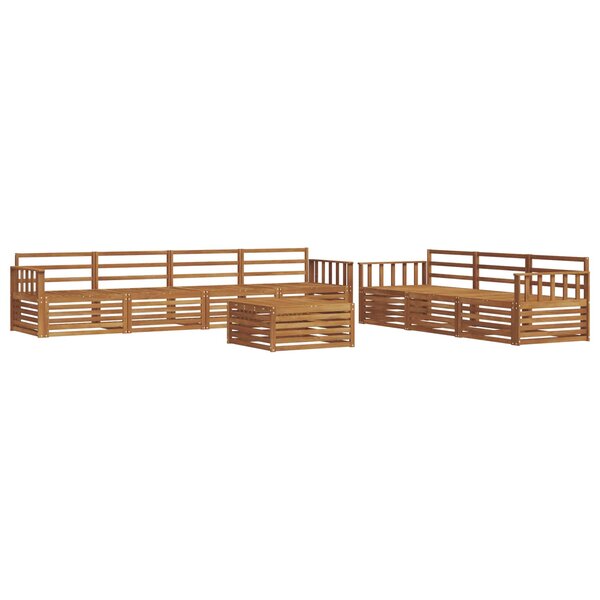 vidaXL Ensemble de canapés d'extérieur 8 pc Naturel