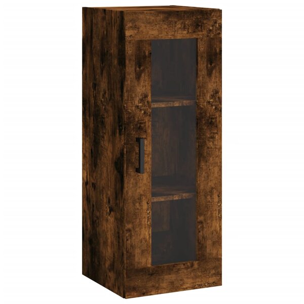 vidaXL Armoire murale chêne fumé 34 5x34x90 cm