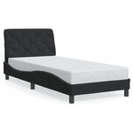 vidaXL Cadre de lit avec tête de lit Noir 90x200 cm Velours