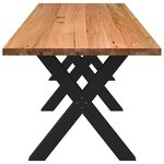 vidaXL Table à manger marron clair bois de chêne massif rectangulaire