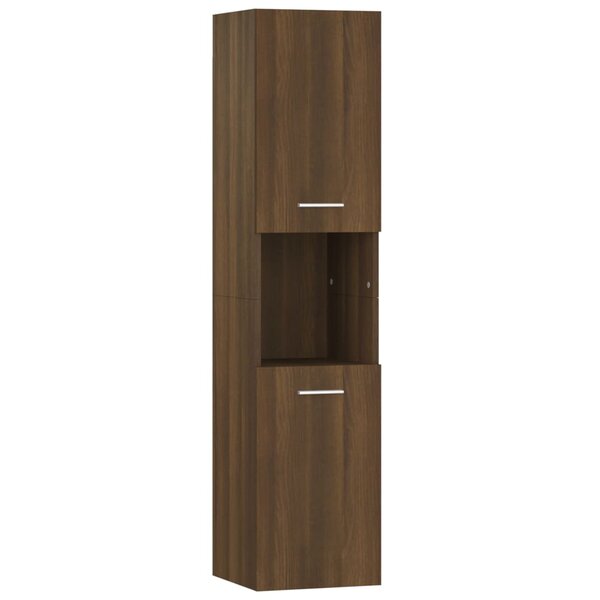 vidaXL Armoire de bain Chêne marron 30x30x130 cm Bois d'ingénierie