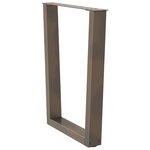 vidaXL Pieds de table à manger en forme de V  2 pièces  acier naturel  70 x (72-73 3) cm