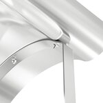 vidaXL Chapeau de cheminée Argent 59.5 x 50 x 36.5 cm Acier inoxydable