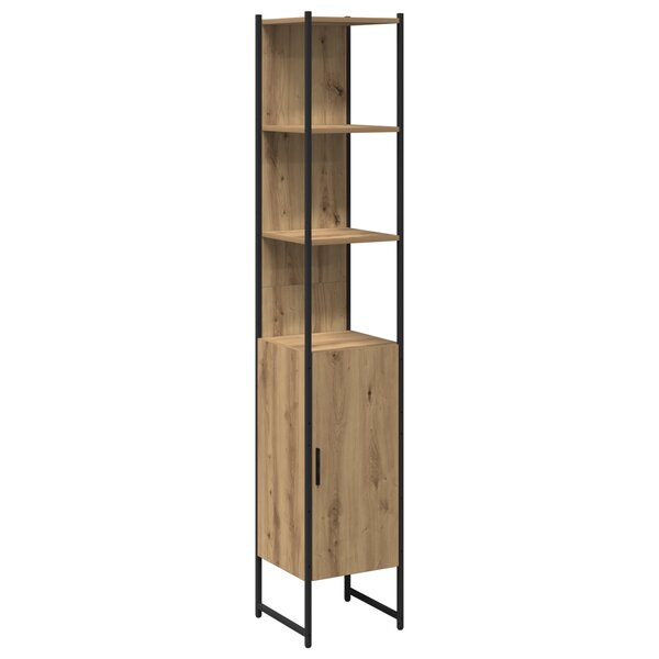 Cabinet de salle de bain vidaXL Chêne Artisan 33x33x185 5 cm Bois d'ingénierie
