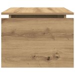 vidaXL Table basse chêne artisanal 68x50x38 cm bois d'ingénierie