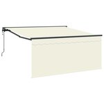 vidaXL Auvent Rétractable Crème 350 x 250 cm Polyester et Aluminium