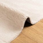 vidaXL Tapis doux à poils moyens et lavable HUARTE Beige 80 x 1000 cm