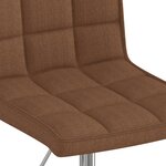 vidaXL Chaise pivotante à manger Marron Tissu