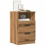vidaXL Tables de chevet 2 Pièces chêne artisanal bois d'ingénierie