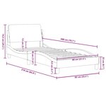 vidaXL Cadre de lit Dover noir 80x200 cm similicuir