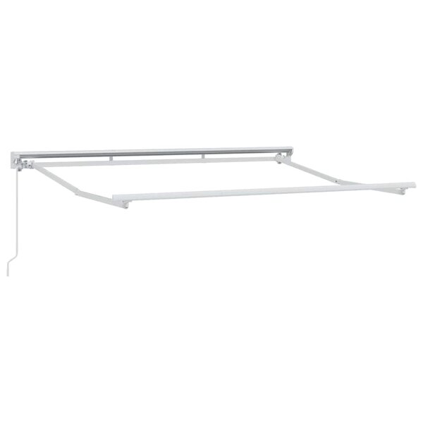 vidaXL Cadre d'auvent Réglable Blanc 3 x 2 m Acier