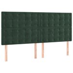 vidaXL Sommier à lattes de lit et matelas Vert foncé 180x200cm Velours