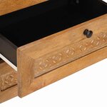 vidaXL Table de chevet avec tiroir Marron clair 50 x 33 x 60 cm
