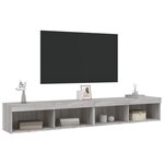 vidaXL Meubles TV avec lumières LED 2 Pièces sonoma gris 100x30x30 cm