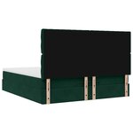 vidaXL Cadre de lit ottoman avec matelas vert foncé 200x200 cm velours