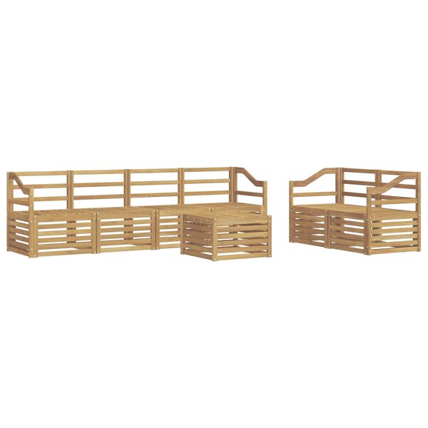 vidaXL Ensemble de canapés d'extérieur 7 Pièces Blanc