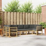 vidaXL Ensemble de canapés d'extérieur 7 Pièces Blanc et anthracite