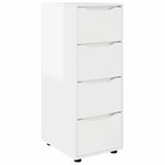 vidaXL Armoire de rangement Blanc brillant 40 x 48 x 105 cm