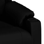 vidaXL Fauteuil électrique de massage Noir Similicuir