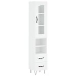 vidaXL Buffet haut Blanc 34 5x34x180 cm Bois d'ingénierie