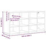 vidaXL Cabinet à chaussures Gris béton 103x30x51 cm Bois d'ingénierie