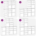 vidaXL Armoires latérales 6 Pièces ODDA blanc 40x24x79 cm bois massif pin