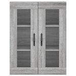 vidaXL Buffet haut Sonoma gris 69 5x34x180 cm Bois d'ingénierie